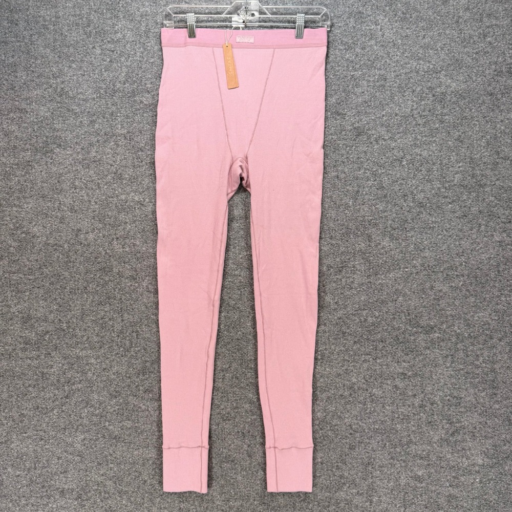 Skims‎ Cotton Rib Leggings Womens Medium Pink High Waisted Loungewear NEW